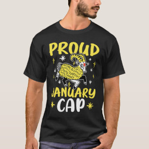 Capricorn Zodiac Proud January Cap T-Shirt