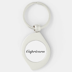 Capricorn Zodiac Sign Astrology elegant classic Key Ring