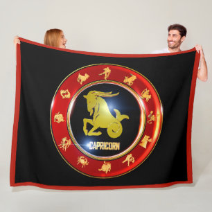 Capricorn Zodiac Sign Astrology Fleece Blanket