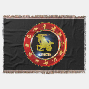 Capricorn Zodiac Sign Astrology Throw Blanket