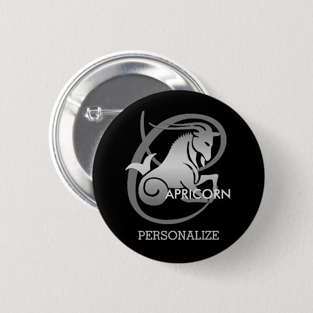 Capricorn - Zodiac Sign Button (Front & Back)