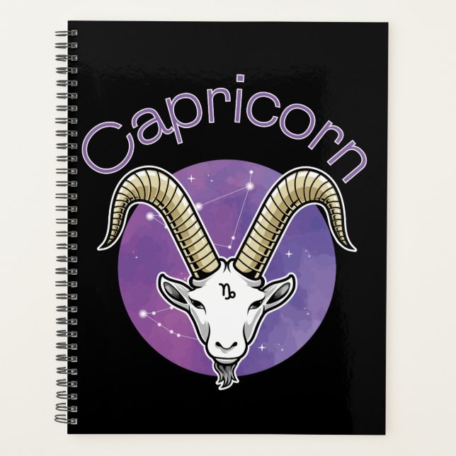 Capricorn Zodiac Sign Calendar Planner (Front)
