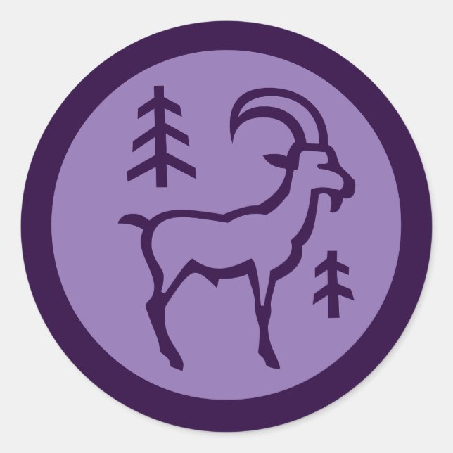 Capricorn Zodiac Sign Classic Round Sticker (Front)