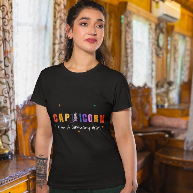 Capricorn Zodiac Sign Colourful | Capricorn T-Shirt (Creator Uploaded)