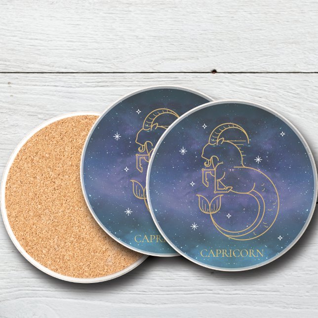Capricorn Zodiac Sign Constellation Decorative Coaster (Capricorn Zodiac Sign Constellation Decorative Coaster)
