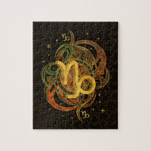 Capricorn Zodiac Sign Earth element Jigsaw Puzzle