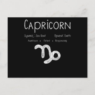 Capricorn Zodiac Sign Gift for Astrology Lover Postcard