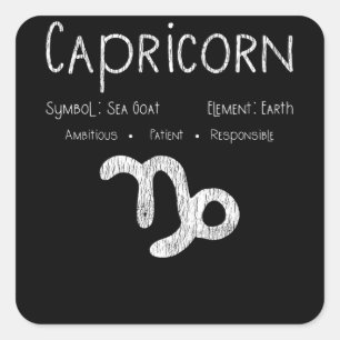 Capricorn Zodiac Sign Gift for Astrology Lover Square Sticker
