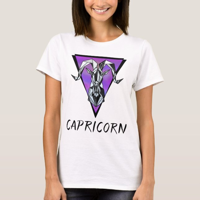 Capricorn zodiac sign horoscope T-Shirt (Front)
