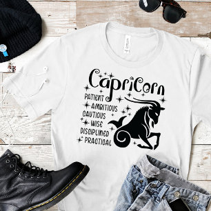 Capricorn Zodiac Sign Horoscope Traits T-Shirt