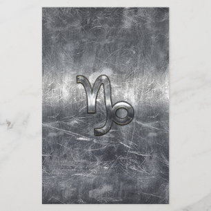 Capricorn Zodiac Sign in grunge distressed  style Flyer