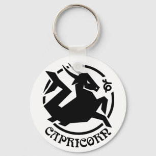 Capricorn Zodiac Sign Key Ring