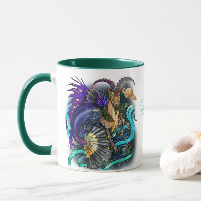 Capricorn Zodiac Sign Mug (With Donut)