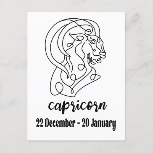 Capricorn, Zodiac Sign Postcard