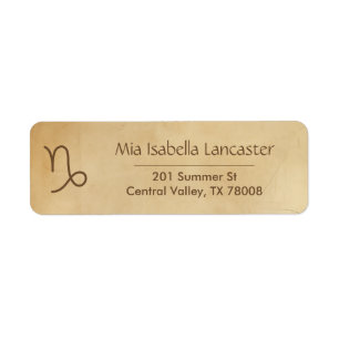Capricorn Zodiac Sign - Return Address Labels