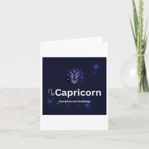 Capricorn Zodiac Sign Sticker Card