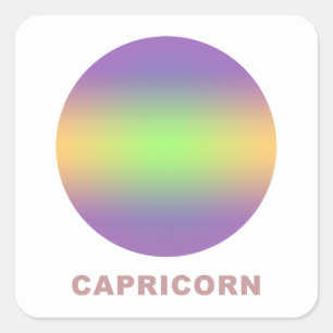 Capricorn Zodiac Sign Stylish Gradient  Square Sticker