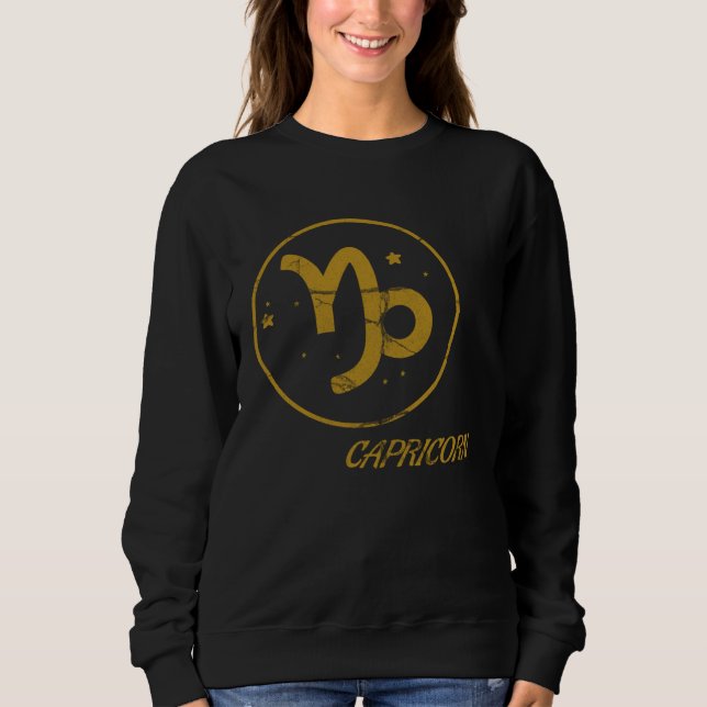 Capricorn Zodiac Sign Symbol Astrology Sweatshirt (Front)