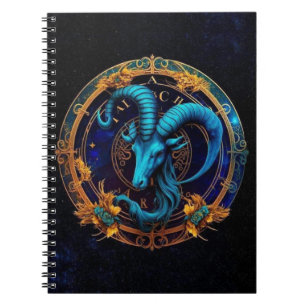 Capricorn Zodiac Spiral Notebook