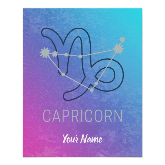 Capricorn Zodiac Star Sign Horoscope Constellation (Front)