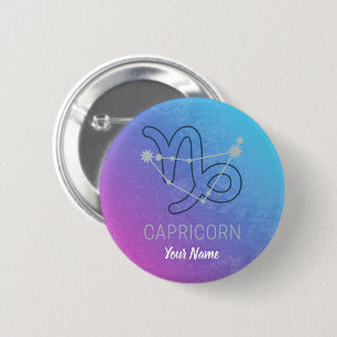 Capricorn Zodiac Star Sign Horoscope Constellation 6 Cm Round Badge