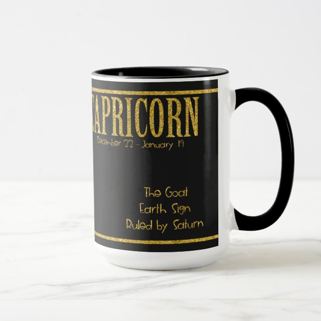 Capricorn Zodiac Star Sign Mug (Right)