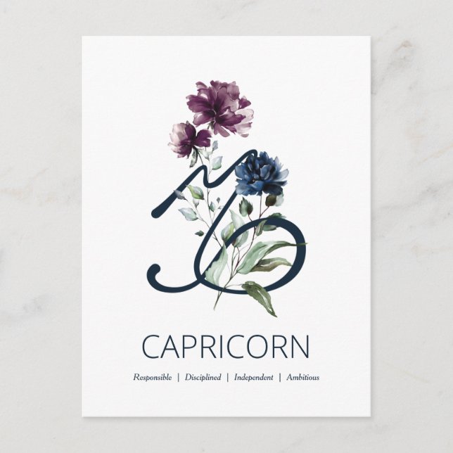 Capricorn Zodiac Star Sign Postcard (Front)