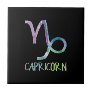 Capricorn Zodiac Symbol Astrology Sea Goat Gift Ceramic Tile