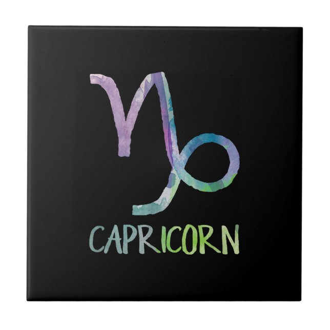 Capricorn Zodiac Symbol Astrology Sea Goat Gift Ceramic Tile (Front)