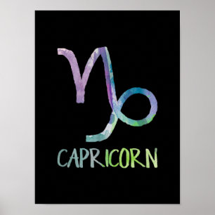 Capricorn Zodiac Symbol Astrology Sea Goat Gift Poster