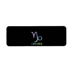 Capricorn Zodiac Symbol Astrology Sea Goat Gift Return Address Label