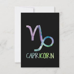 Capricorn Zodiac Symbol Astrology Sea Goat Gift Thank You Card