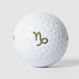 Capricorn Zodiac Symbol Element by K Yoncich Golf Balls