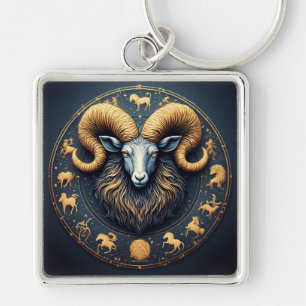 Capricorn Zodiac Symbol Key Ring