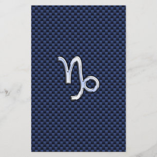 Capricorn Zodiac Symbol Navy Blue Carbon Fiber Flyer