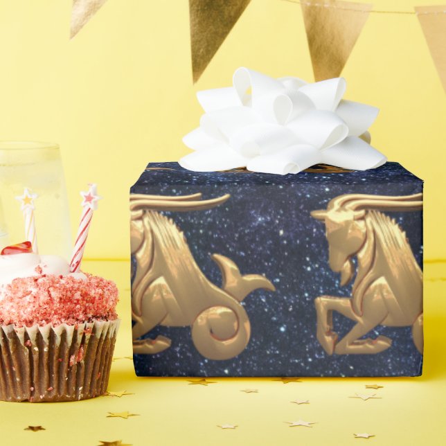 Capricorn Zodiac Wrapping Paper (Birthday Party)