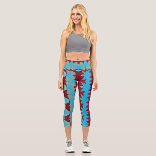 Capris, A multicolor trendy fabric pattern design Capri Leggings