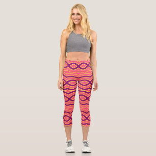 Capris, A multicolor trendy fabric pattern design Capri Leggings