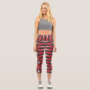 Capris, A multicolor trendy fabric pattern design Capri Leggings