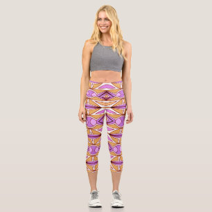 Capris, A multicolor trendy fabric pattern design Capri Leggings