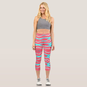Capris, A multicolor trendy fabric pattern design Capri Leggings