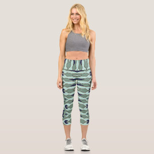 Capris, A multicolor trendy fabric pattern design Capri Leggings