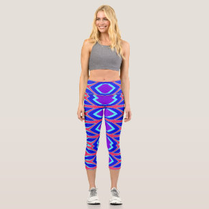 Capris, A multicolor trendy fabric pattern design Capri Leggings