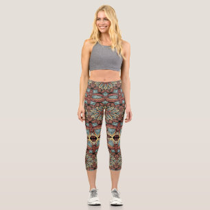 Capris, A multicolor trendy fabric pattern design Capri Leggings