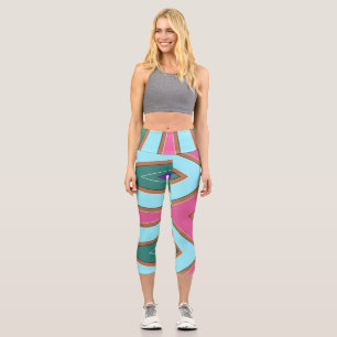 Capris, A multicolor trendy fabric pattern design Capri Leggings