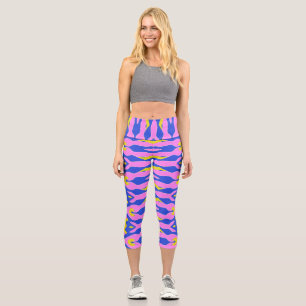 Capris, A multicolor trendy fabric pattern design Capri Leggings