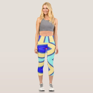 Capris, A multicolor trendy fabric pattern design Capri Leggings