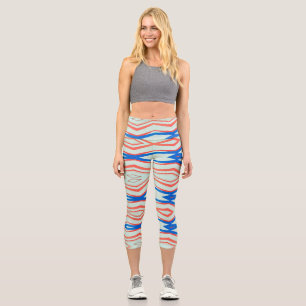 Capris, A multicolor trendy fabric pattern design Capri Leggings