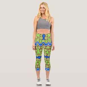 Capris, A multicolor trendy fabric pattern design Capri Leggings