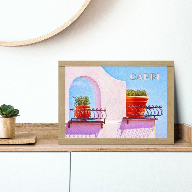 Capri's Terracotta Haven: Wall Adorned Italy Poster (Creator Uploaded)